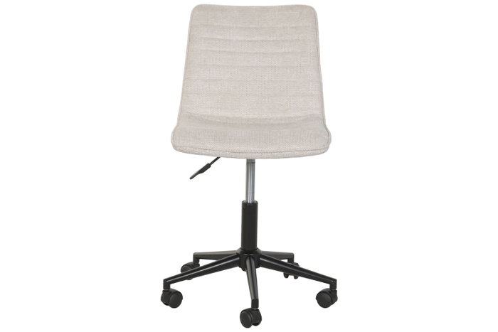 DKD Home Decor Silla de Poliéster y Metal Beige con Ruedas DKD Home Decor Silla de Poliéster y Metal Beige con Ruedas
