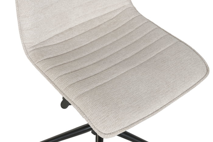 DKD Home Decor Silla de Poliéster y Metal Beige con Ruedas DKD Home Decor Silla de Poliéster y Metal Beige con Ruedas
