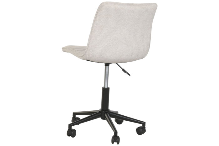 DKD Home Decor Silla de Poliéster y Metal Beige con Ruedas DKD Home Decor Silla de Poliéster y Metal Beige con Ruedas