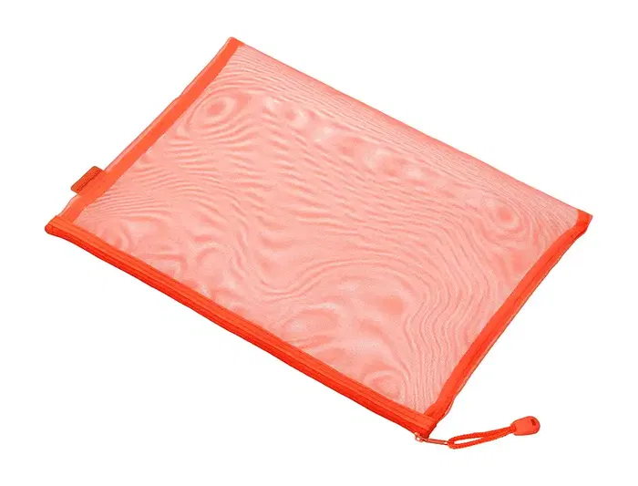 Liderpapel Bolsa zipper bag de poliéster transpirable multiusos DIN A4 naranja