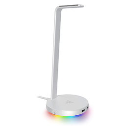 Razer Base Station V2 Chroma - Mercury - Soporte para Auriculares con Iluminación RGB - Aluminio - Color Blanco