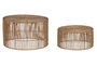 DKD Home Decor Mesa Centro Bali Ratan Natural 70 x 70 x 40 cm Set de 2