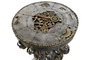 DKD Home Decor Mesita Auxiliar de Resina Steampunk Gris