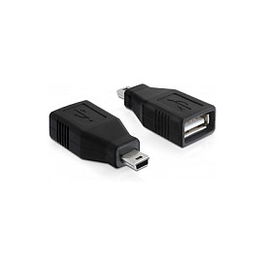 DeLOCK Adaptador USB 2.0-A Hembra a USB-mini B Macho para Conexión de Periféricos