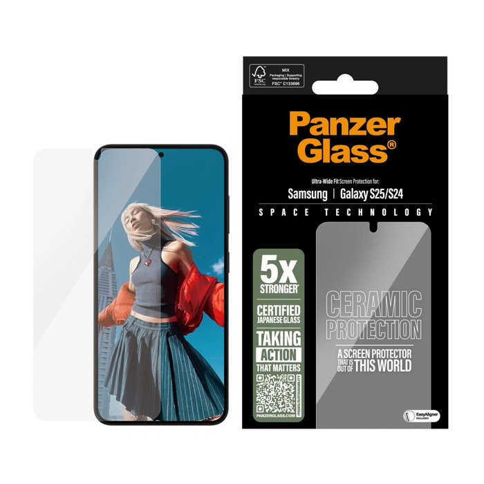 PanzerGlass Ceramic Screen Protector para Samsung Galaxy S25 y S24