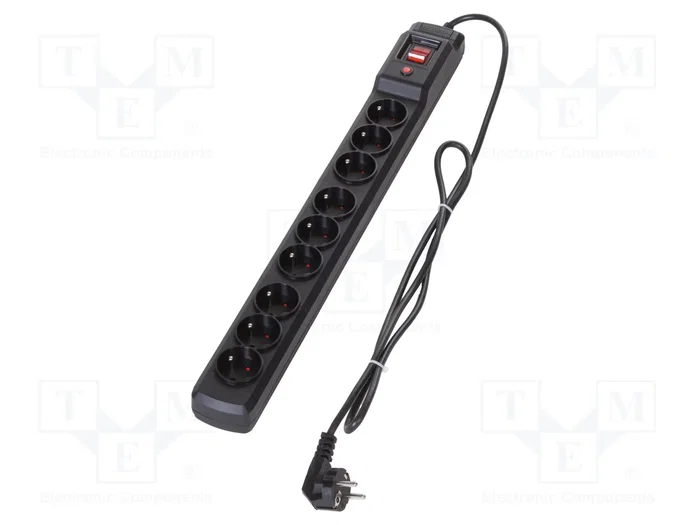 ARCON Regleta de alimentación con 9 tomas y 1,5m de cable ARCON Regleta de alimentación con 9 tomas y 1,5m de cable