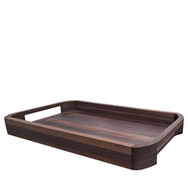 ARTELEGNO Bandeja Room Service Legno, Madera Nogal, Dimensiones 55x35.5x5.5 cm