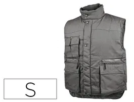 Deltaplus Chaleco Multibolsillos con Cremallera y Protege Riñones - Gris Verde Talla S