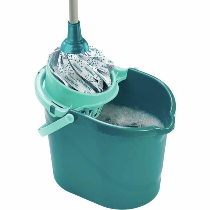 Leifheit Juego de limpieza de suelos con fregona de viscosa, cubo y escurridor Leifheit Juego de limpieza de suelos con fregona de viscosa, cubo y escurridor