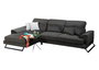 Atelier Del Sofa Sofá Esquinero Left (Chl+3R) Antracita 308x190cm, Comodidad y Estilo con Respaldo Ajustable y Patas Metálicas
