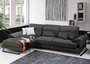 Atelier Del Sofa Sofá Esquinero Left (Chl+3R) Antracita 308x190cm, Comodidad y Estilo con Respaldo Ajustable y Patas Metálicas