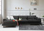 Atelier Del Sofa Sofá Esquinero Left (Chl+3R) Antracita 308x190cm, Comodidad y Estilo con Respaldo Ajustable y Patas Metálicas