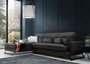 Atelier Del Sofa Sofá Esquinero Left (Chl+3R) Antracita 308x190cm, Comodidad y Estilo con Respaldo Ajustable y Patas Metálicas