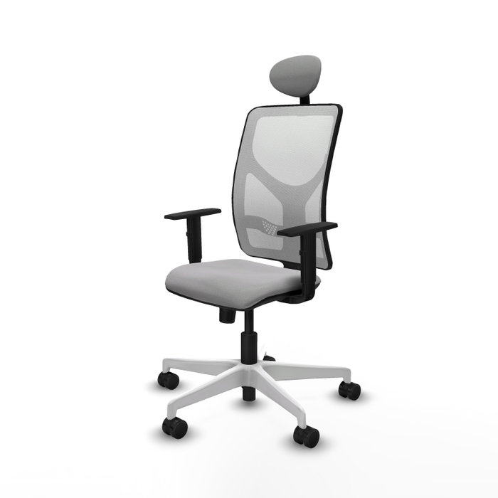 PIQUERAS Y CRESPO Silla de oficina Motilla con mecanismo Sincro, Gris claro y Blanco PIQUERAS Y CRESPO Silla de oficina Motilla con mecanismo Sincro, Gris claro y Blanco