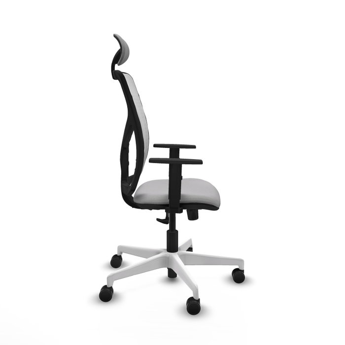PIQUERAS Y CRESPO Silla de oficina Motilla con mecanismo Sincro, Gris claro y Blanco PIQUERAS Y CRESPO Silla de oficina Motilla con mecanismo Sincro, Gris claro y Blanco