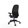 PIQUERAS Y CRESPO Silla de oficina Cilanco con mecanismo Sincro, Azul claro y Negro