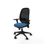 PIQUERAS Y CRESPO Silla de oficina Cilanco con mecanismo Sincro, Azul claro y Negro