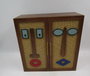 DKD Home Decor Caja Marron Rojo Estilo Moderno 13 x 30 x 30 cm (2 Unidades)