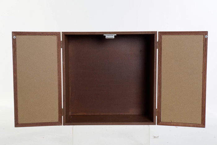 DKD Home Decor Caja Marron Rojo Estilo Moderno 13 x 30 x 30 cm (2 Unidades)