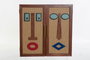 DKD Home Decor Caja Marron Rojo Estilo Moderno 13 x 30 x 30 cm (2 Unidades)