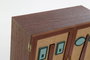 DKD Home Decor Caja Marron Rojo Estilo Moderno 13 x 30 x 30 cm (2 Unidades)