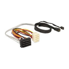 DeLOCK Cable Convertidor Mini SAS SFF-8643 a 4x SAS SFF-8482 de 0.5 metros, Referencia 83390