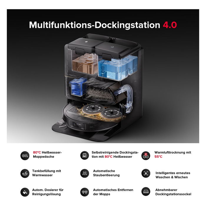 Roborock Saros Z70 Aspirador Robot, Negro