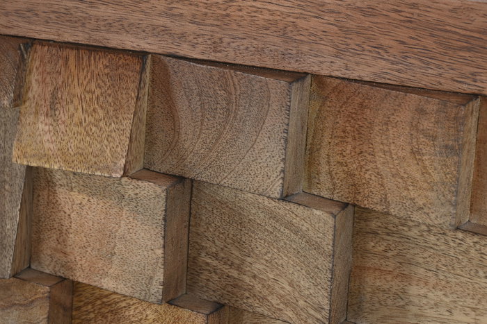 DKD Home Decor Cabecero de Mango Moderno 3D Natural 160x5x80 DKD Home Decor Cabecero de Mango Moderno 3D Natural 160x5x80