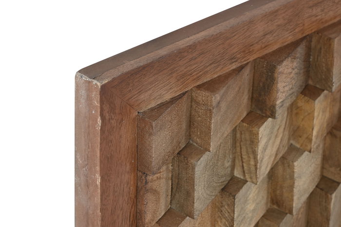 DKD Home Decor Cabecero de Mango Moderno 3D Natural 160x5x80 DKD Home Decor Cabecero de Mango Moderno 3D Natural 160x5x80