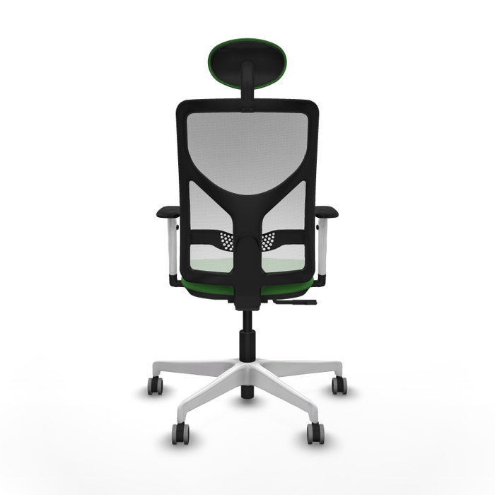 PIQUERAS Y CRESPO Silla de oficina Motilla con mecanismo Sincro, Verde y Blanco