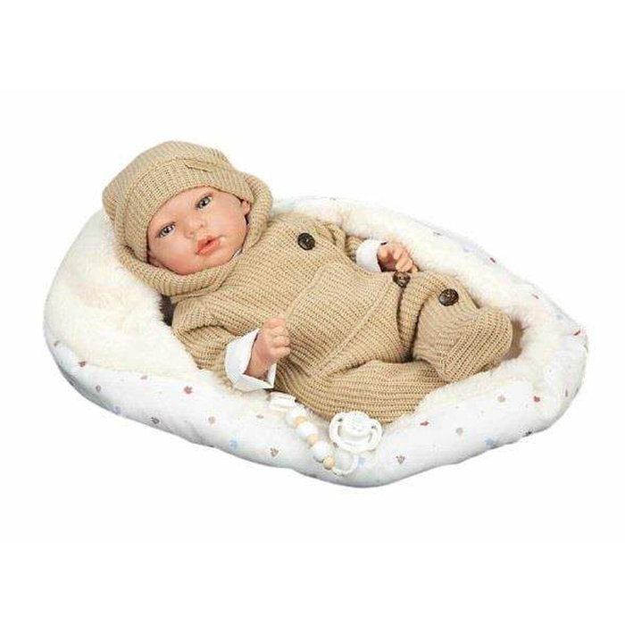 Muñecas Arias Muñeca Reborn Olona Beige con Saco de Dormir de 40 cm