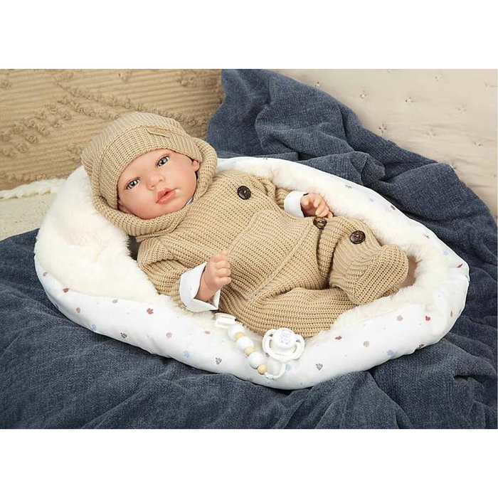 Muñecas Arias Muñeca Reborn Olona Beige con Saco de Dormir de 40 cm