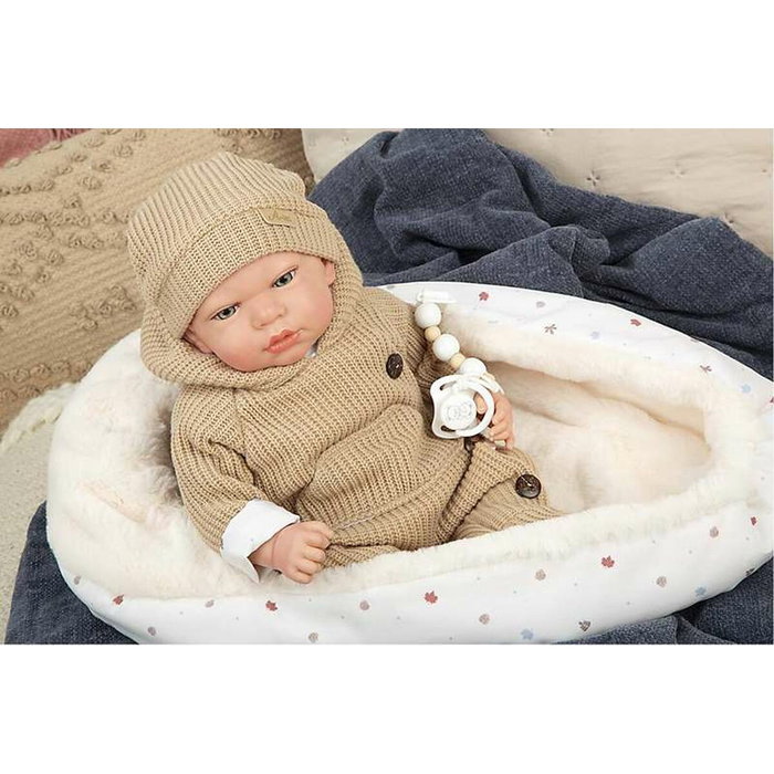Muñecas Arias Muñeca Reborn Olona Beige con Saco de Dormir de 40 cm