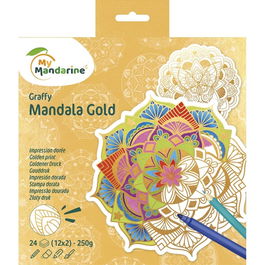 Libro De Colorear Avenue Mandarine Mandala Dorado 160G 36H