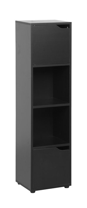 Inde Estantería Cubo 4 Compartimentos con 2 Puertas Mueble Kit, 30x29x120 cm