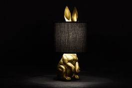 DKD Home Decor Lámpara Sobremesa Chic Dorado Negro 20 x 43 x 20 cm (2 Unidades)