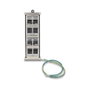 DeLOCK Soporte Keystone de 8 puertos inclinable para carril DIN o pared