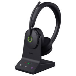 Yealink WH68 - Auricular con Diadema para Microsoft Teams, Compatible con Escritorio PC y Oficina para Llamadas y Reuniones con Cancelación de Ruido