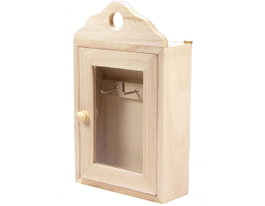 Innspiro Armario para llaves de madera de balsa 13x5x21,5cm