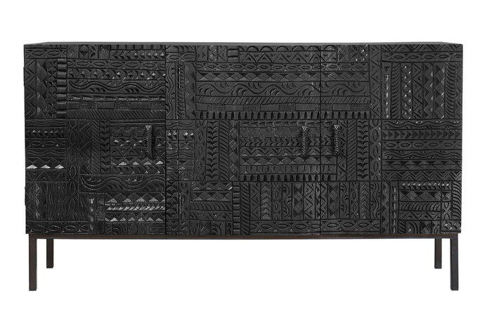 Giner y Colomer Aparador Madera de Mango con Patas de Hierro Nogal Oscuro Giner y Colomer Aparador Madera de Mango con Patas de Hierro Nogal Oscuro