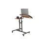 Hanah Home 768 - Atlantic Escritorio de Pie para Portátil Ajustable Altura y Ángulo con Ruedas Diseño Industrial Pino Atlántico y Negro 67x45.5x87 cm