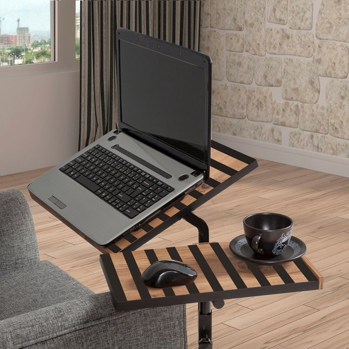 Hanah Home 768 - Atlantic Escritorio de Pie para Portátil Ajustable Altura y Ángulo con Ruedas Diseño Industrial Pino Atlántico y Negro 67x45.5x87 cm Hanah Home 768 - Atlantic Escritorio de Pie para Portátil Ajustable Altura y Ángulo con Ruedas Diseño Industrial Pino Atlántico y Negro 67x45.5x87 cm