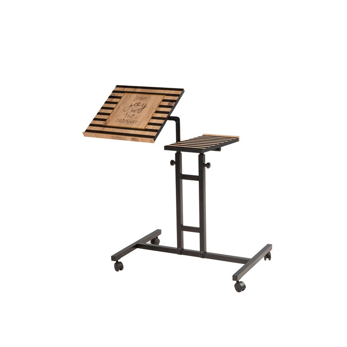 Hanah Home 768 - Atlantic Escritorio de Pie para Portátil Ajustable Altura y Ángulo con Ruedas Diseño Industrial Pino Atlántico y Negro 67x45.5x87 cm Hanah Home 768 - Atlantic Escritorio de Pie para Portátil Ajustable Altura y Ángulo con Ruedas Diseño Industrial Pino Atlántico y Negro 67x45.5x87 cm