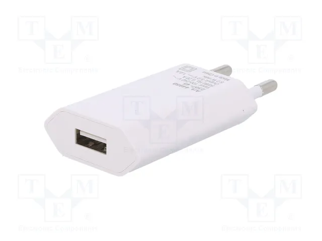 GOOBAY Alimentador de Impulso 5W con Salida USB y USB C, Blanco