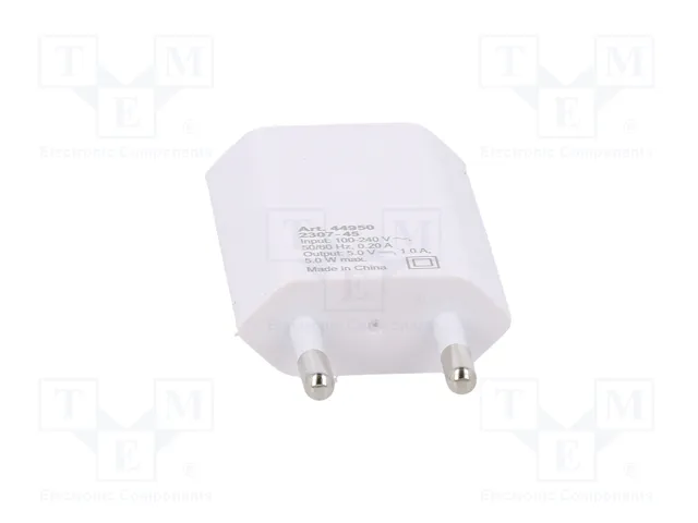GOOBAY Alimentador de Impulso 5W con Salida USB y USB C, Blanco
