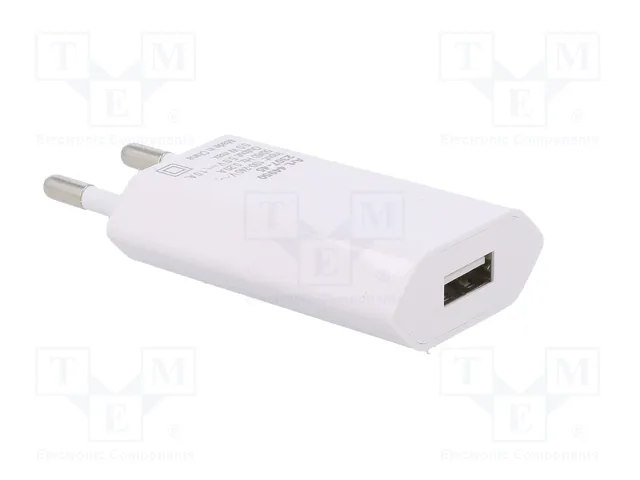 GOOBAY Alimentador de Impulso 5W con Salida USB y USB C, Blanco