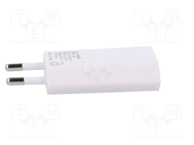 GOOBAY Alimentador de Impulso 5W con Salida USB y USB C, Blanco