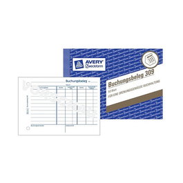 AVERY Zweckform Buchungsbeleg Formularbuch 309, 1 unidad