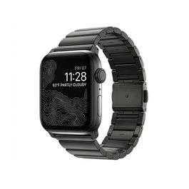 Nomad Strap V2 - Correa para Apple Watch 42mm, 44mm, 45mm, 49mm - Acero Inoxidable Grafito Black