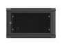 Lanberg Armario rack de pared 19 pulgadas 6U 600x600 negro puertas perforadas